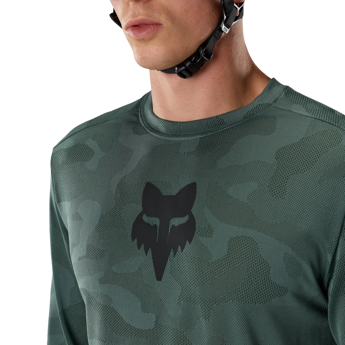 Maillot FOX RANGER TRU DRI Manches Longues Vert Sauge