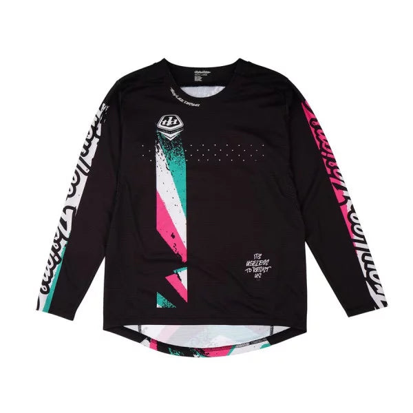Maillot TROY LEE DESIGNS SPRINT FULL PULL Junior Manches Longues Noir