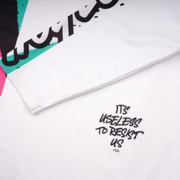 Maillot TROY LEE DESIGNS SPRINT FULL PULL Junior Manches Longues Blanc