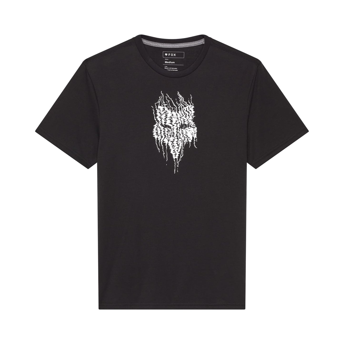 Maillot FOX BARK TECH TEE Manches Courtes Noir 2025