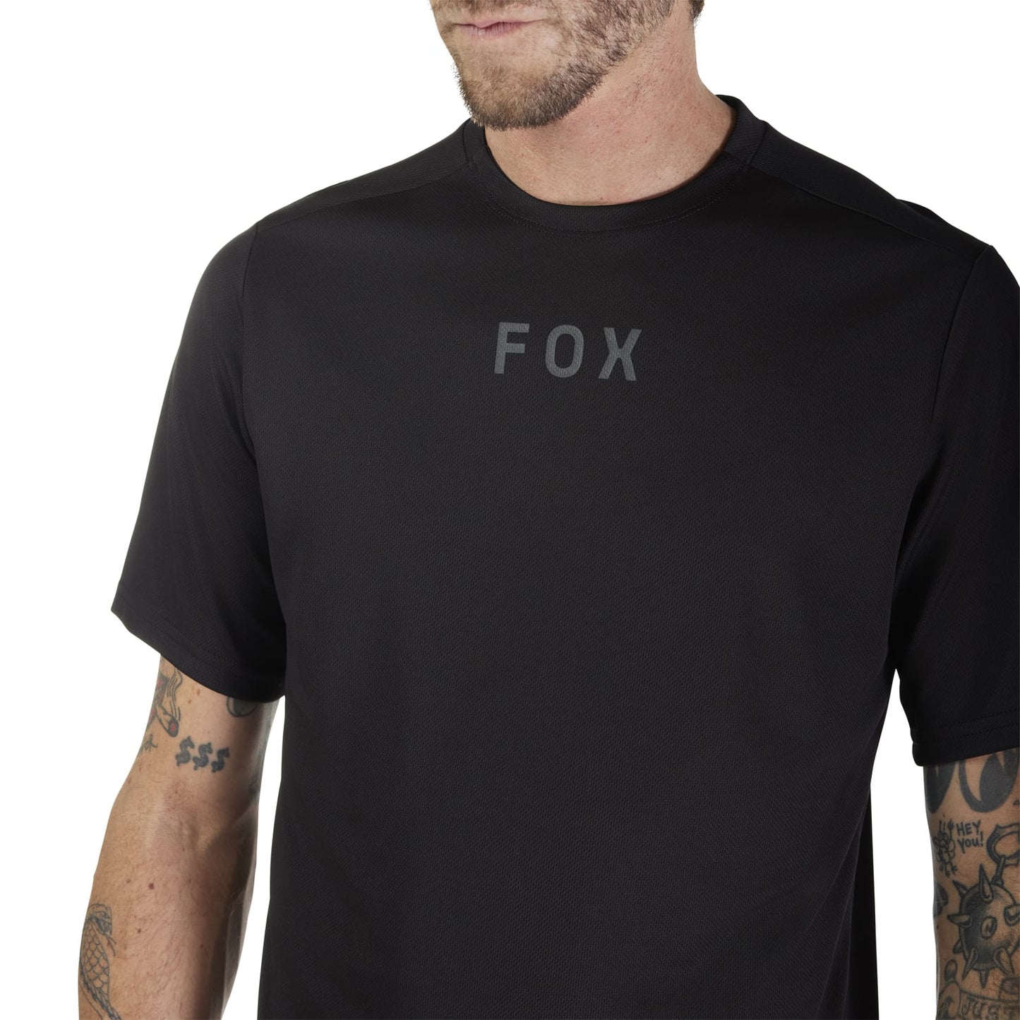 Maillot FOX RANGER WORDMARK Manches Courtes Noir 2025