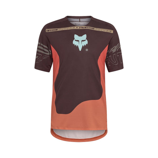 Maillot FOX FLEXAIR ELEVATED Manches Courtes Marron/Orange