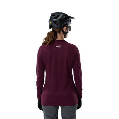 Maillot FOX RANGER FOX HEAD Femme Manches Longues Bordeaux