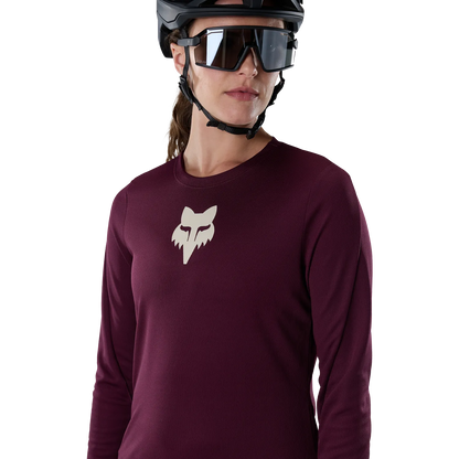Maillot FOX RANGER FOX HEAD Femme Manches Longues Bordeaux
