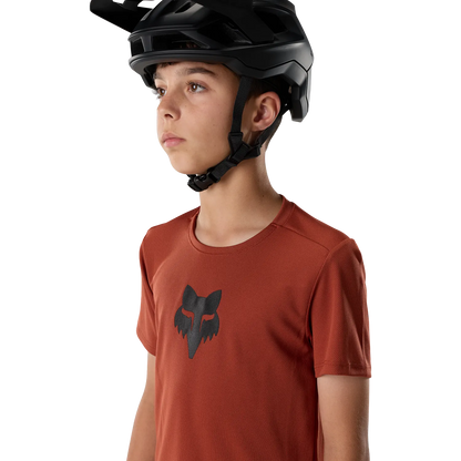 Maillot FOX RANGER HEAD Junior Manches Courtes Acid Scarlet