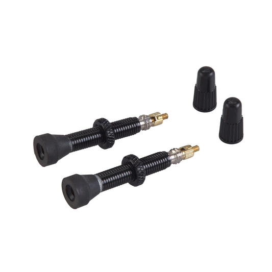 Lot de 2 Valves Presta VAR Aluminium 35 mm Noir