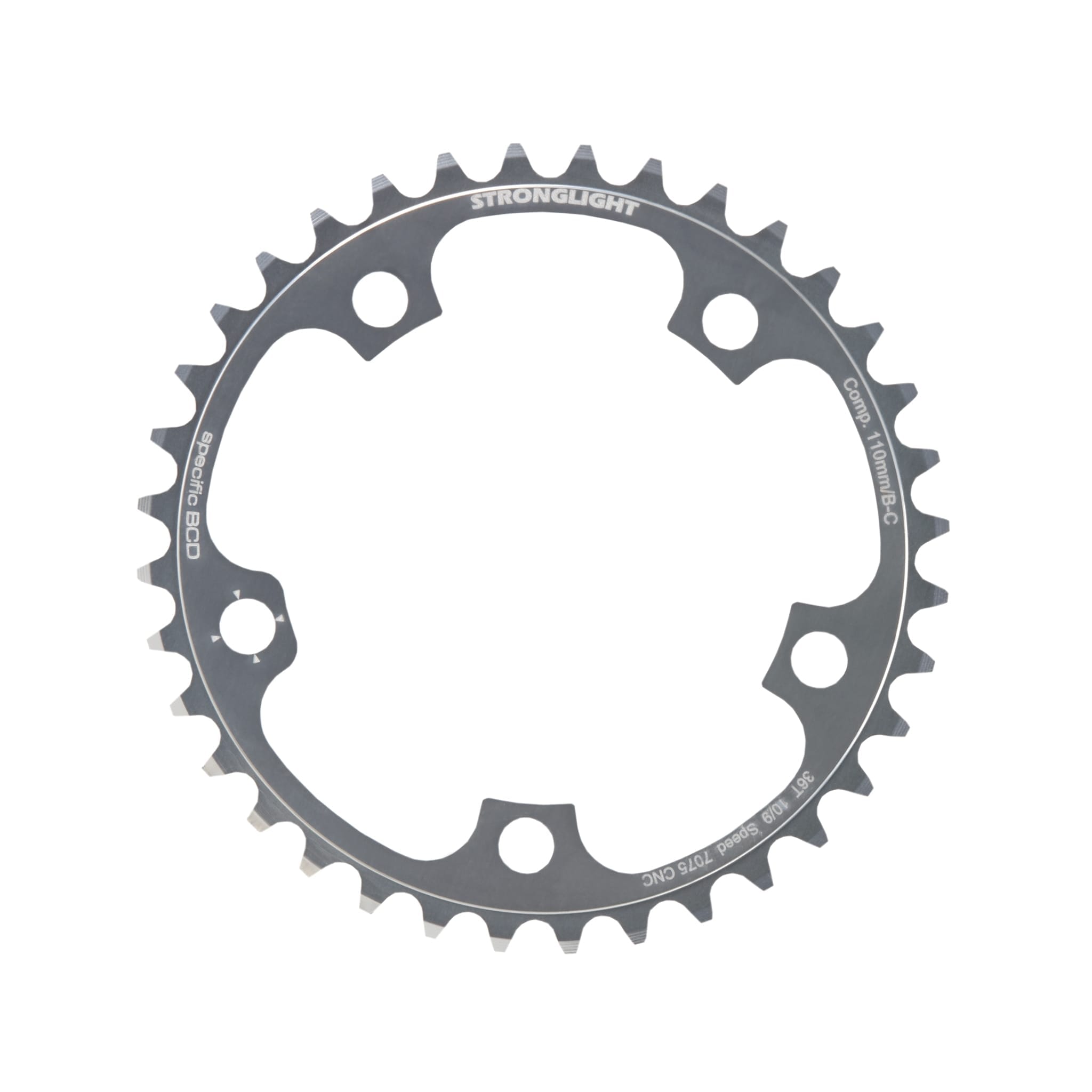 Stronglight Campa Type A Chainring – 135mm BCD, 39 Teeth, 9/10 Speed, Aluminium 7075 (Silver)