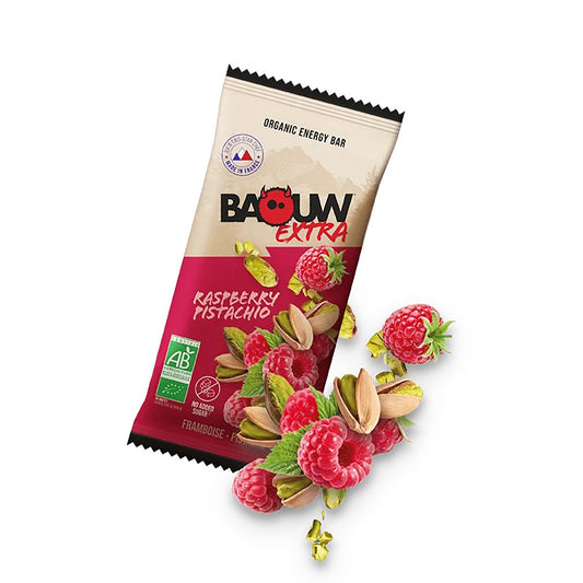 Barre Energétique BAOUW BIO EXTRA Framboise-Pistache (50g)