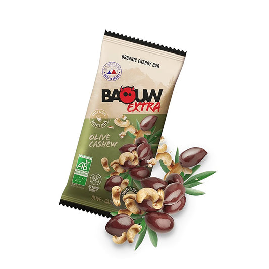 Barre Energétique BAOUW BIO EXTRA Salé Olive-Cajou (50g)