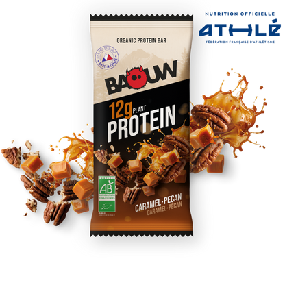 Barre Protéinée BAOUW BIO EXTRA Caramel/Pécan (50g)