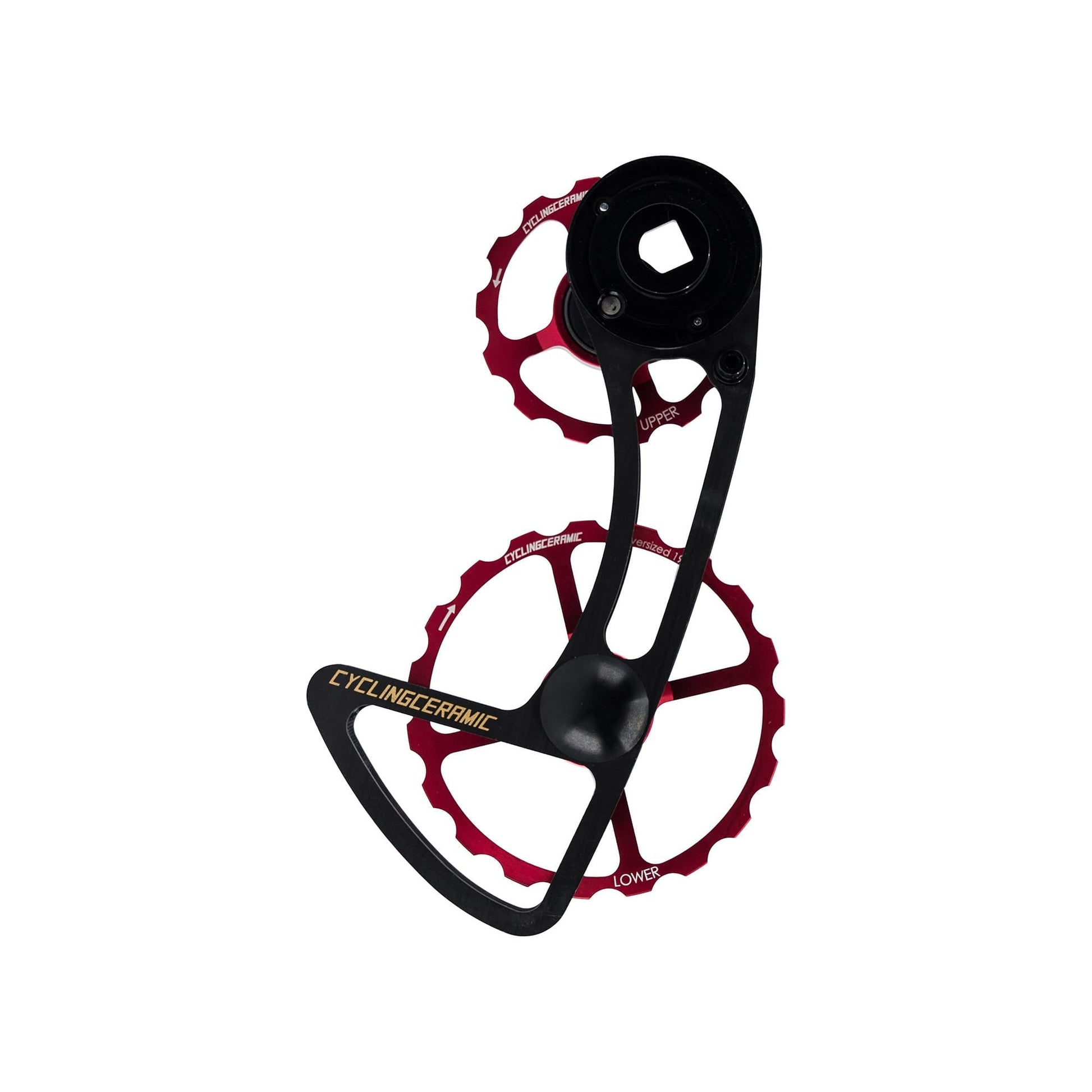 Chape de Dérailleur Arrière 12V CYCLINGCERAMIC 14/19 Sram E-Tap AXS Rouge