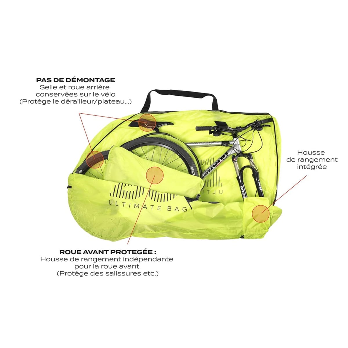 Housse de Vélo VTT BUDS MTBAG LIGHT Noir