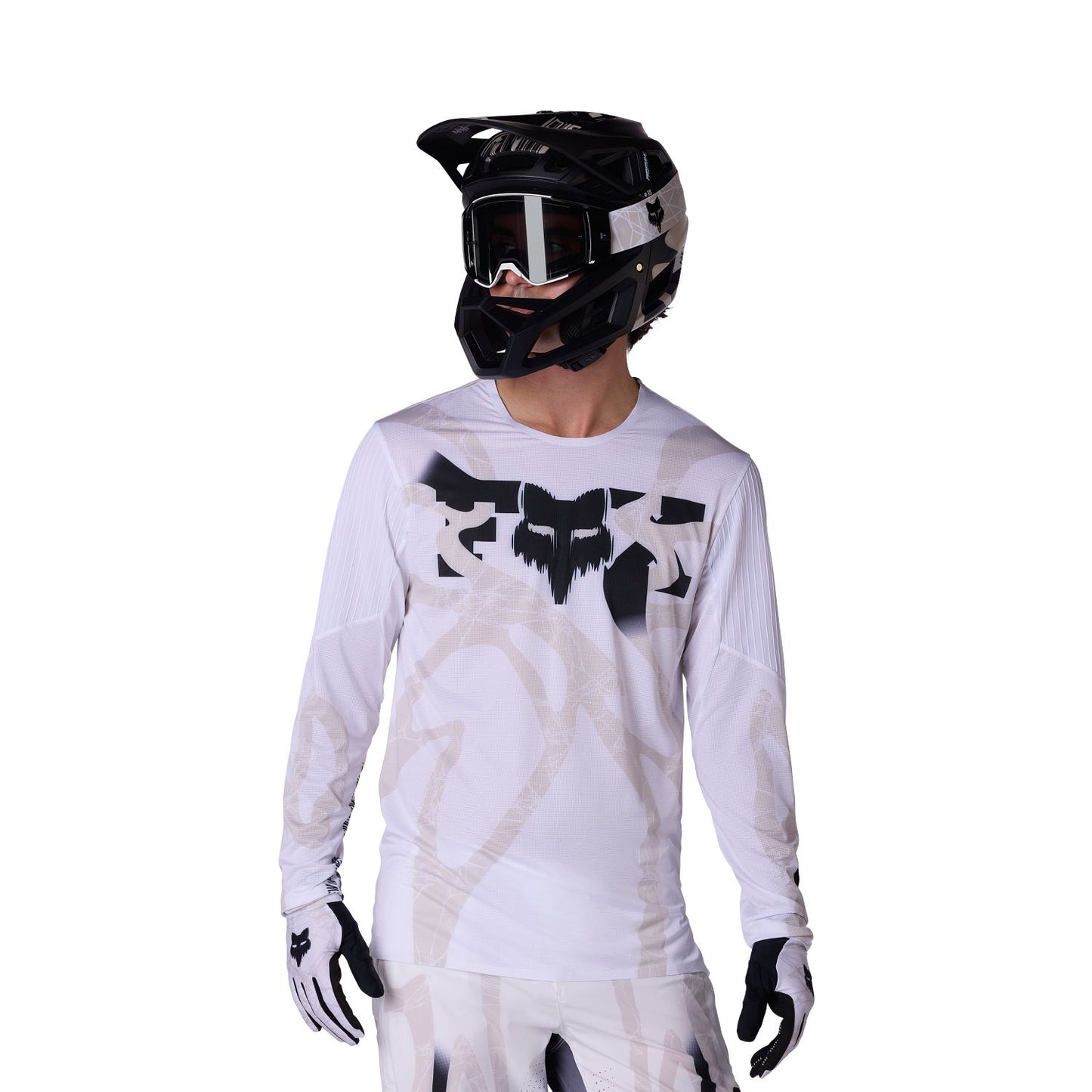 Maillot FOX FLEXAIR DIFFUSE SE Manches longues Blanc