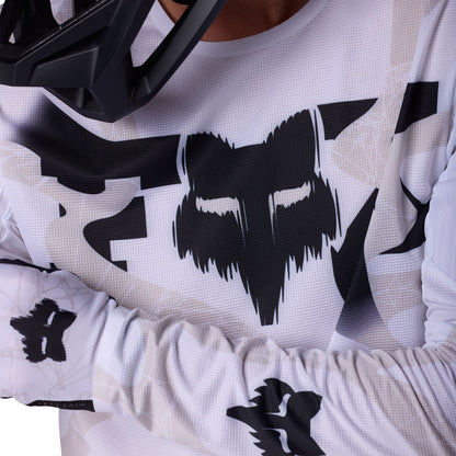 Maillot FOX FLEXAIR DIFFUSE SE Manches longues Blanc