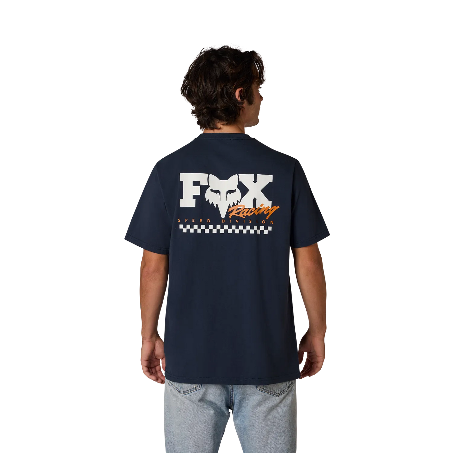 T-Shirt FOX CHECKER 195 ORIGINAL Manches Courtes Bleu Midnight