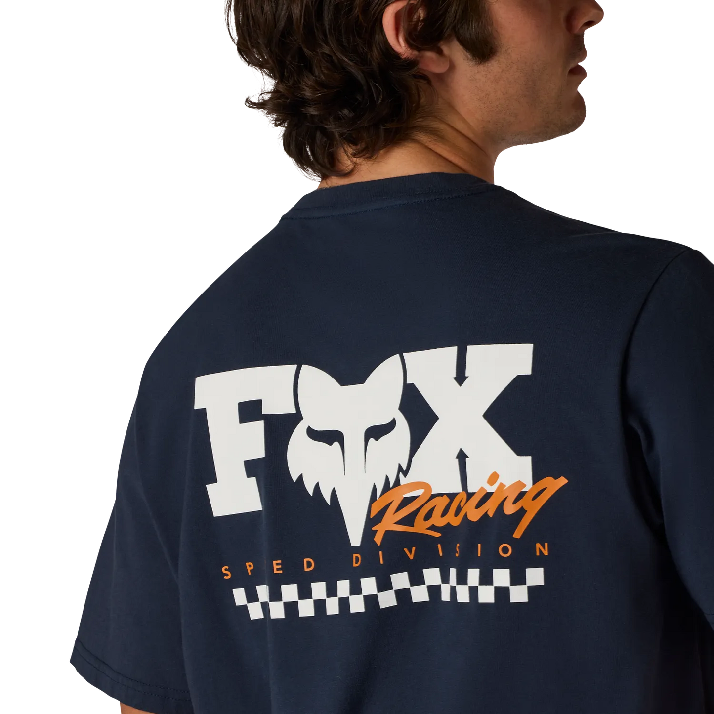 T-Shirt FOX CHECKER 195 ORIGINAL Manches Courtes Bleu Midnight