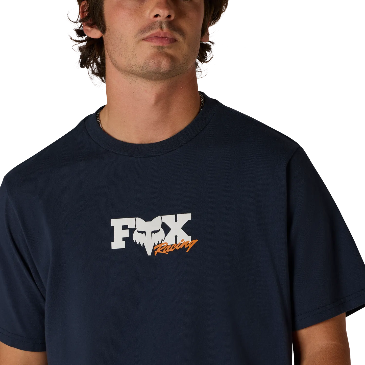 T-Shirt FOX CHECKER 195 ORIGINAL Manches Courtes Bleu Midnight