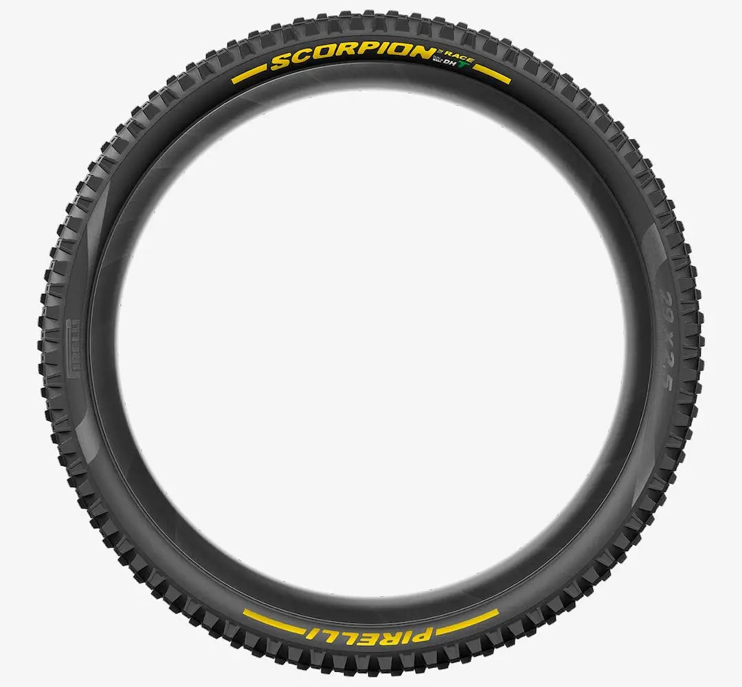 Pneu PIRELLI SCORPION RACE DH T 27.5x2.5 Tubeless Ready Souple Noir/Jaune 3907400