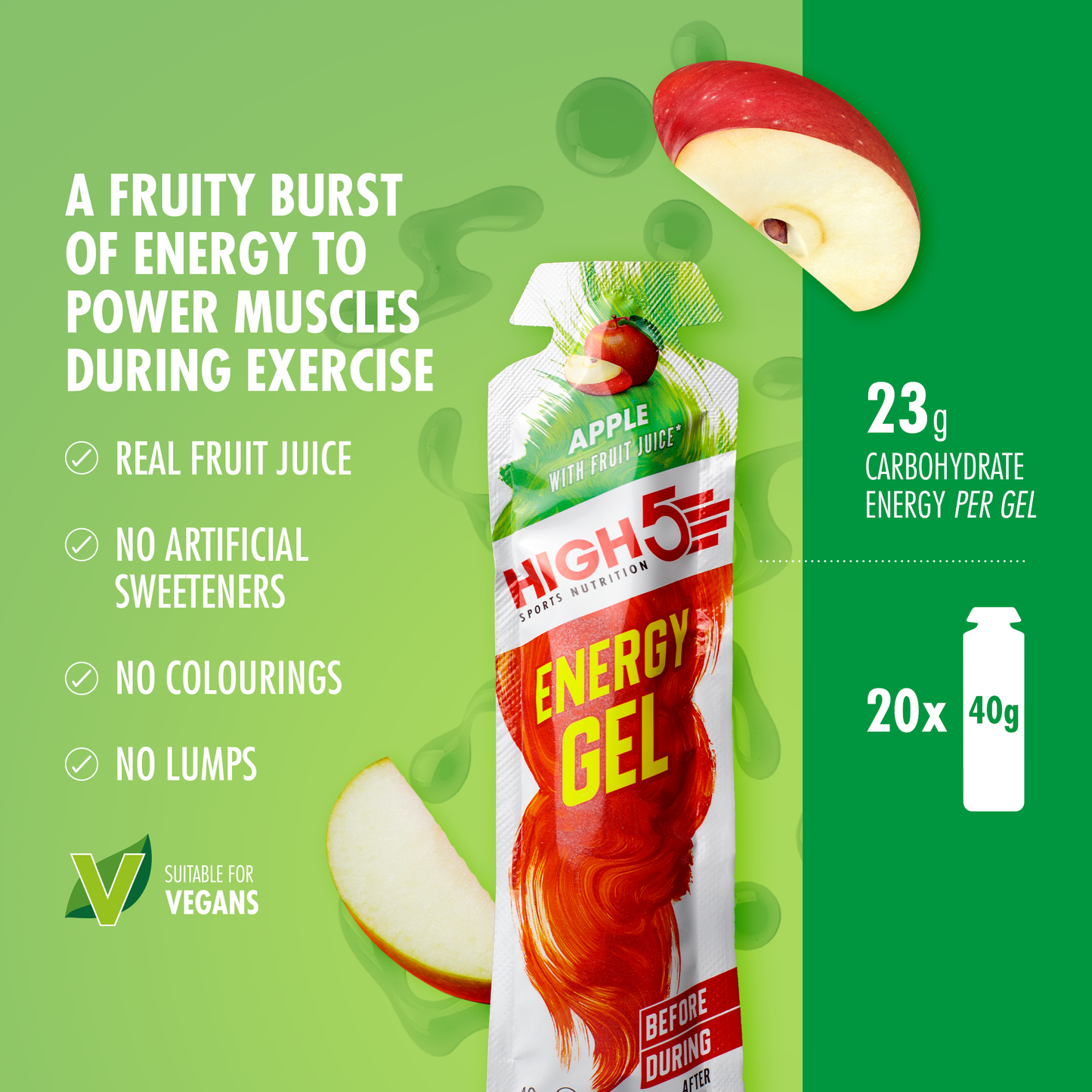 Gel Énergétique HIGH5 ENERGY GEL (40g) Pomme