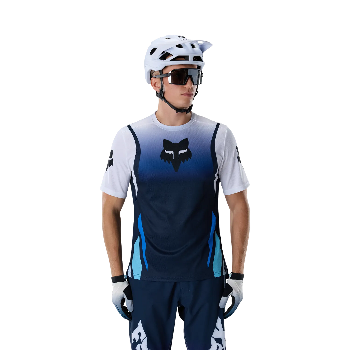 Maillot FOX RANGER FOUNDRY Manches Courtes Bleu