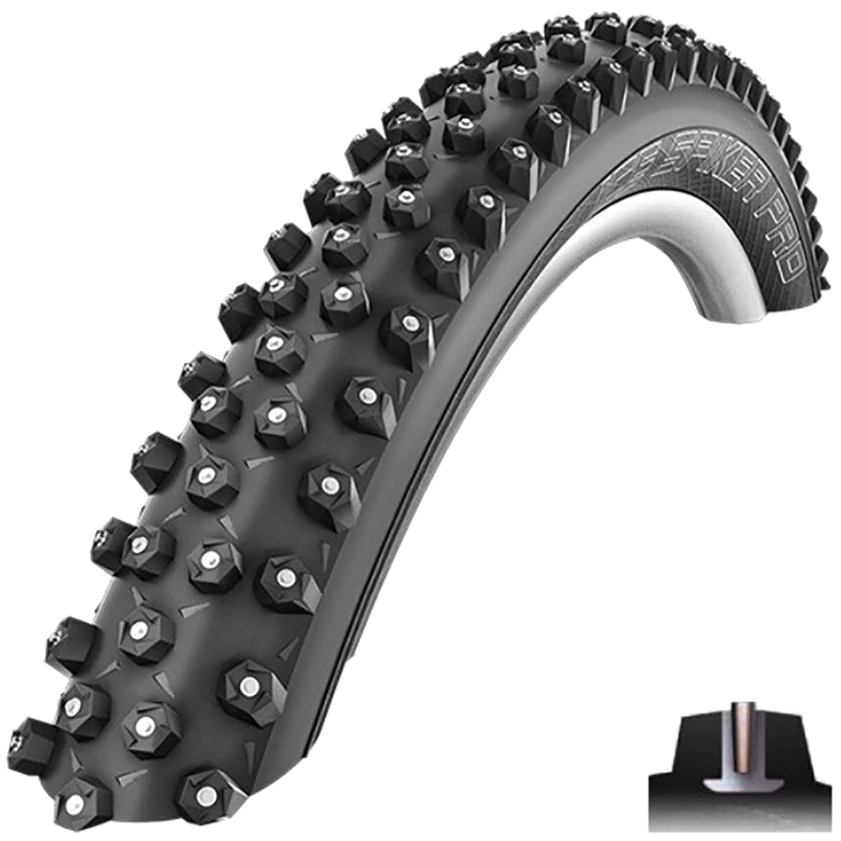 Pneu SCHWALBE ICE SPIKER 27,5x2,25 RaceGuard SnakeSkin Tubeless Souple 11654174