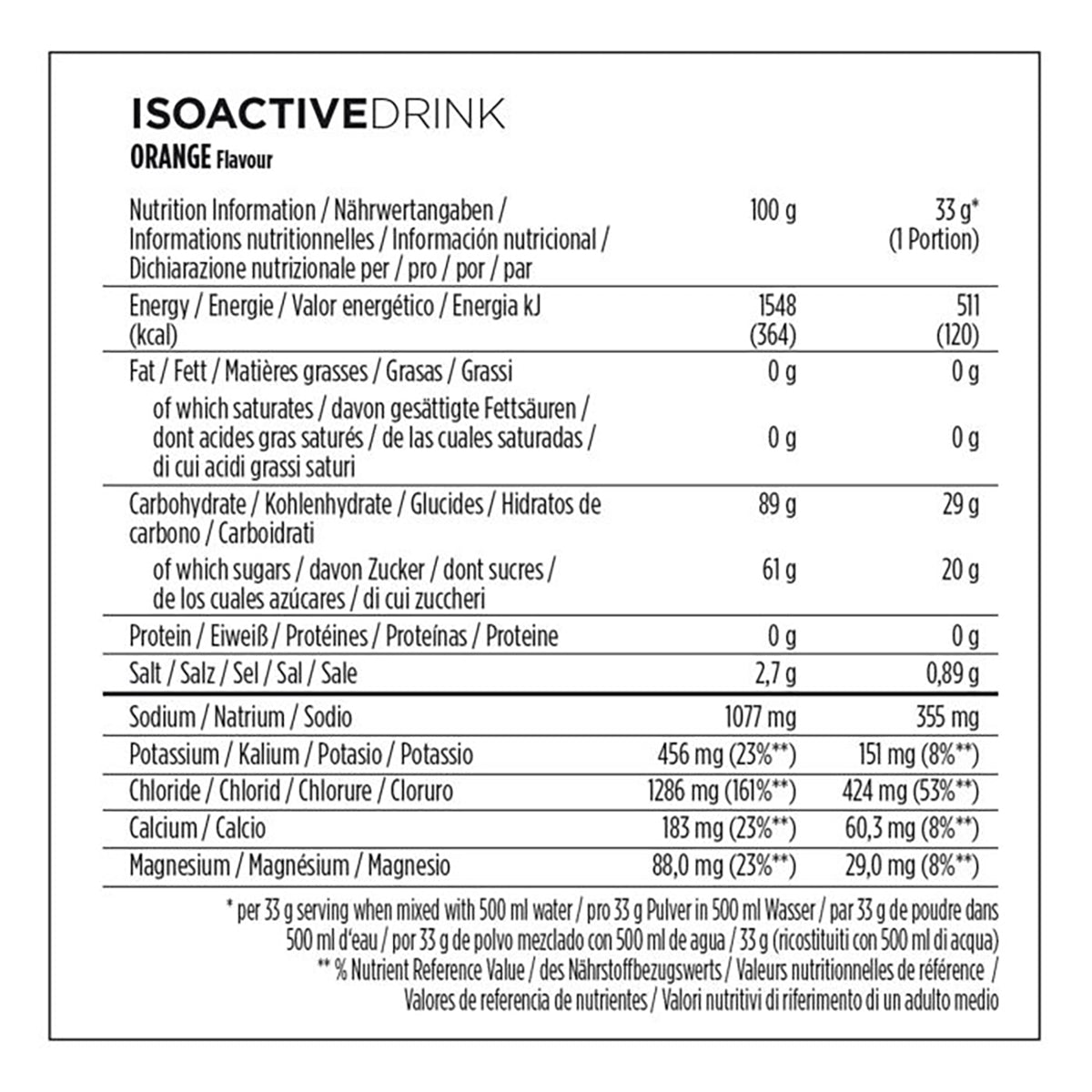 Boisson Énergétique POWERBAR ISOACTIVE (1.3 kg) Orange