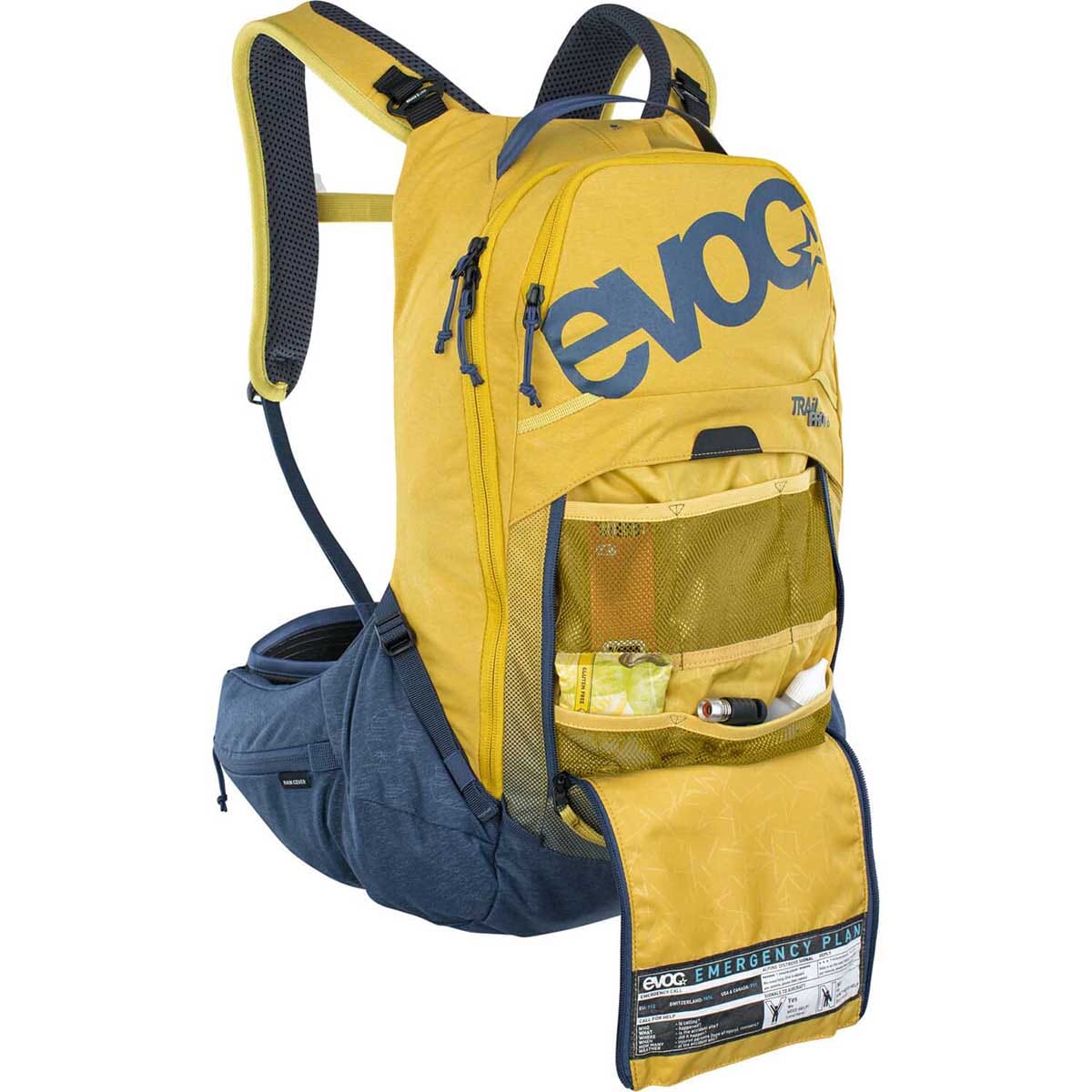 Sac à Dos avec Dorsale EVOC TRAIL PRO 10L Jaune/Bleu