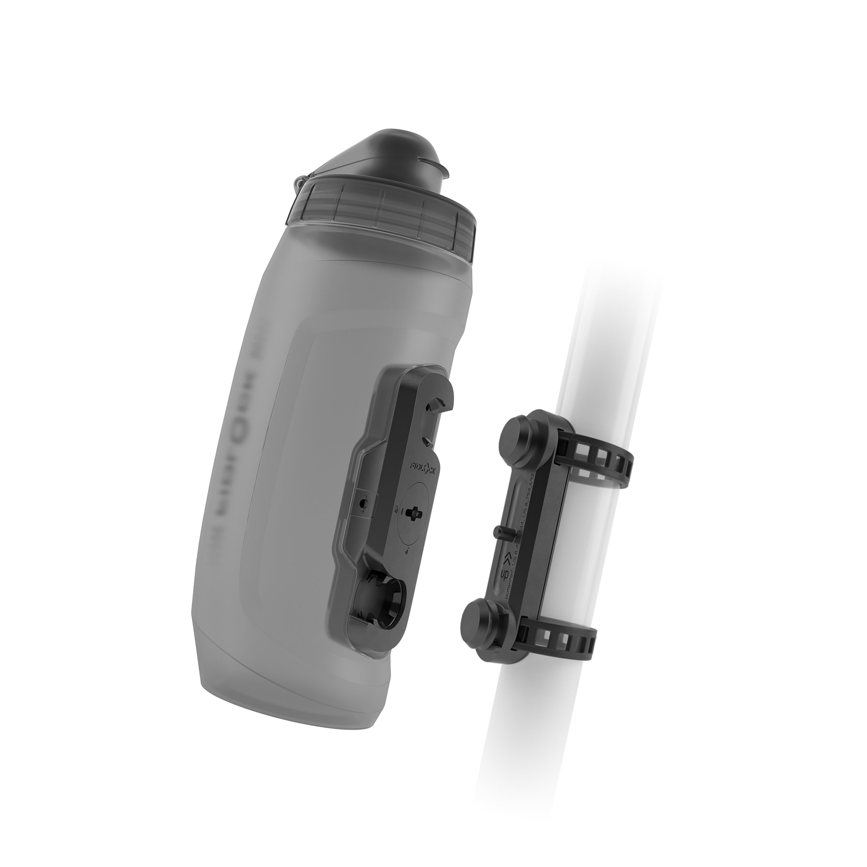 Fidlock Twist Bottle 590 Set - Porte-bouteille d'eau pour vélo avec bouteille attachée - Support magnétique sans cage - Fumé Fidlock Twist Bottle 590 Set - Porte-bouteille d'eau pour vélo avec bouteille attachée - Support magnétique sans cage - Fumé