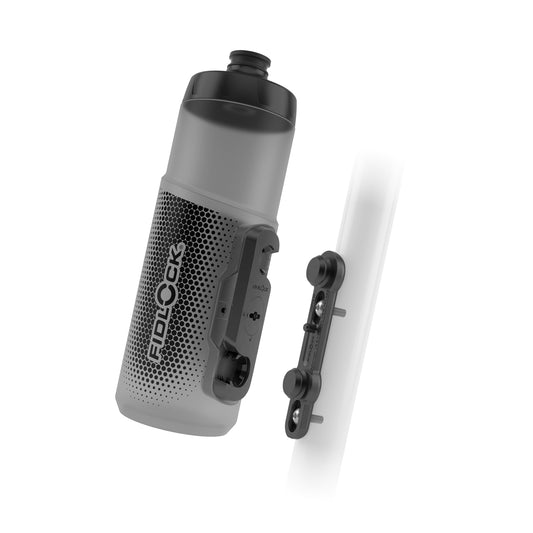 Kit Bidon et Porte-Bidon FIDLOCK TWIST BIKE BASE 600 ml Fumé