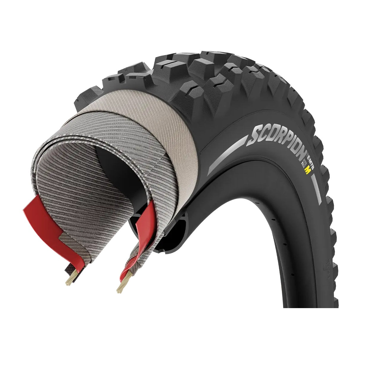 Pneu PIRELLI SCORPION E-MTB M 27.5x2.6 Tubeless Ready Souple Noir/Or 4355900