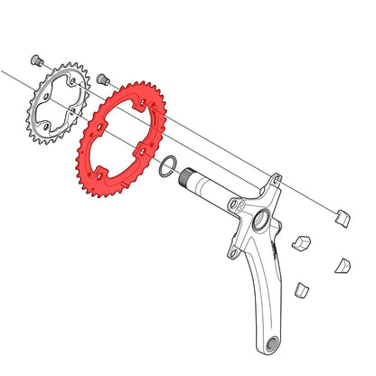 Plateau Extérieur SHIMANO XTR M980 10V 4 Trous 104 mm
