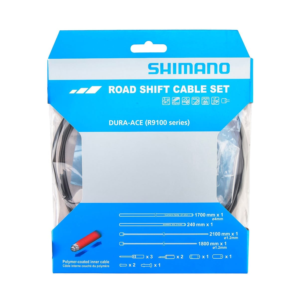 Kit de Câbles et Gaines de Dérailleur SHIMANO DURA-ACE 9100 Polymère