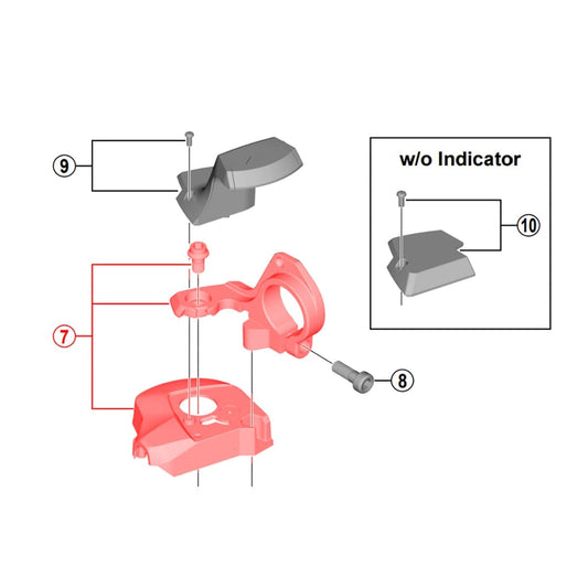 Capot de Commande de Vitesse pour Indicateur SHIMANO SLX M7000 11V Droit #Y06M98040