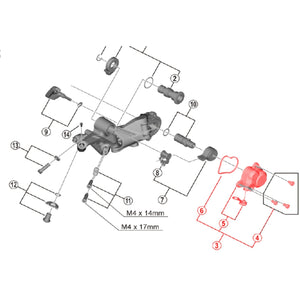 Ensemble Capot pour Dérailleur Arrière SHIMANO M9100 #Y3FA98020