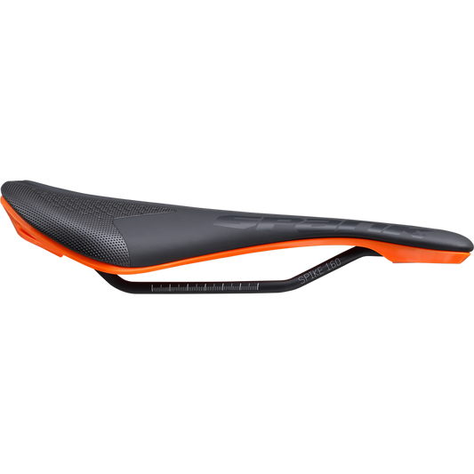 Selle SPANK SPIKE 160 Cuir Rails CrMo Orange