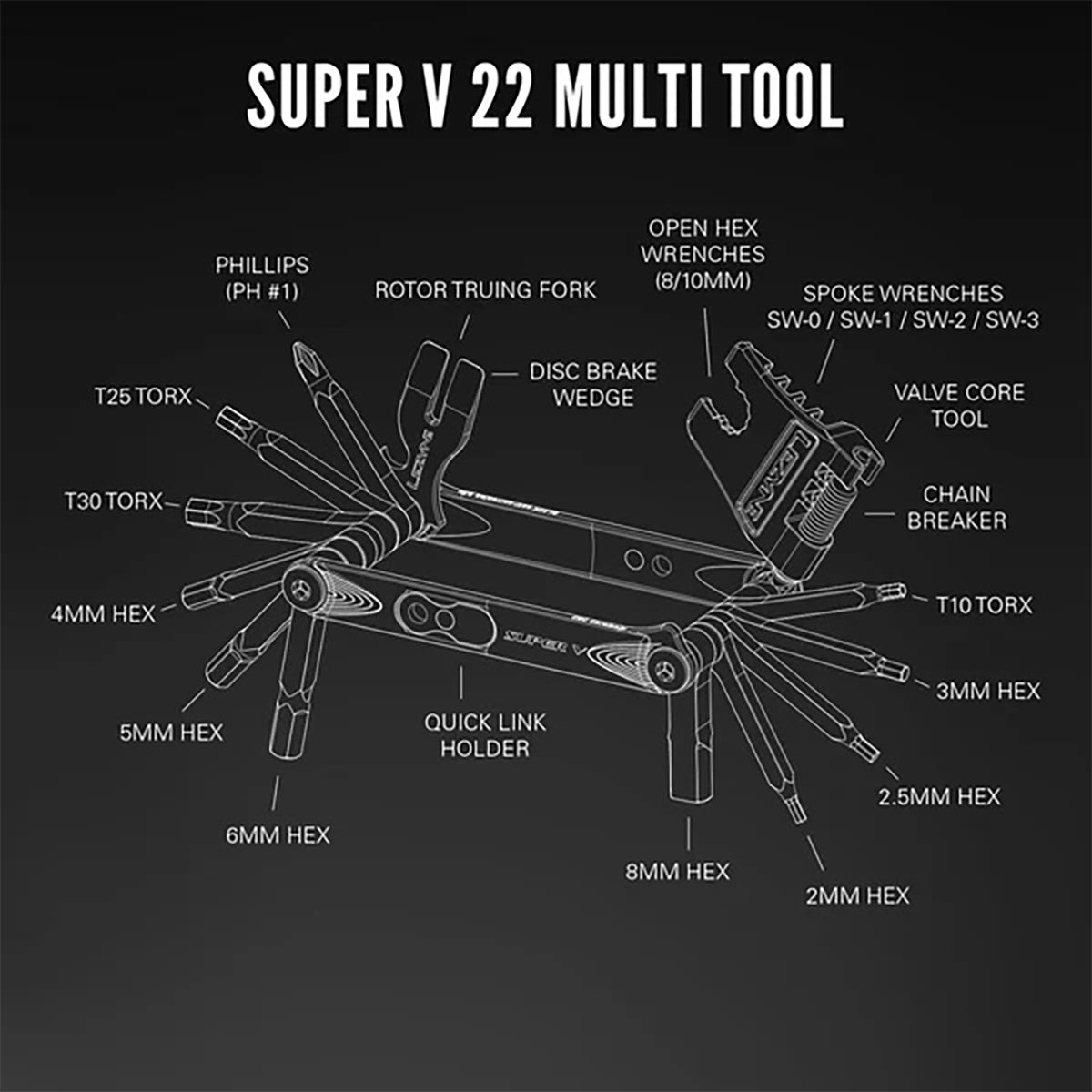 Multi-Outils LEZYNE SUPER V22