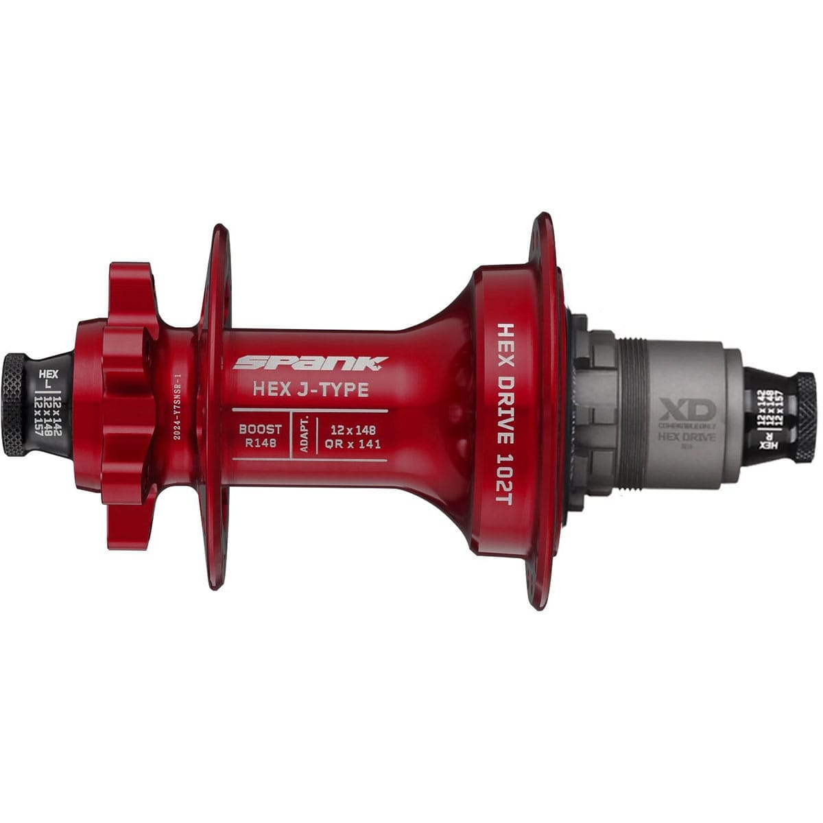 Moyeu Arrière SPANK HEX DRIVE 102T 12x148 mm Boost E-Plus Rouge