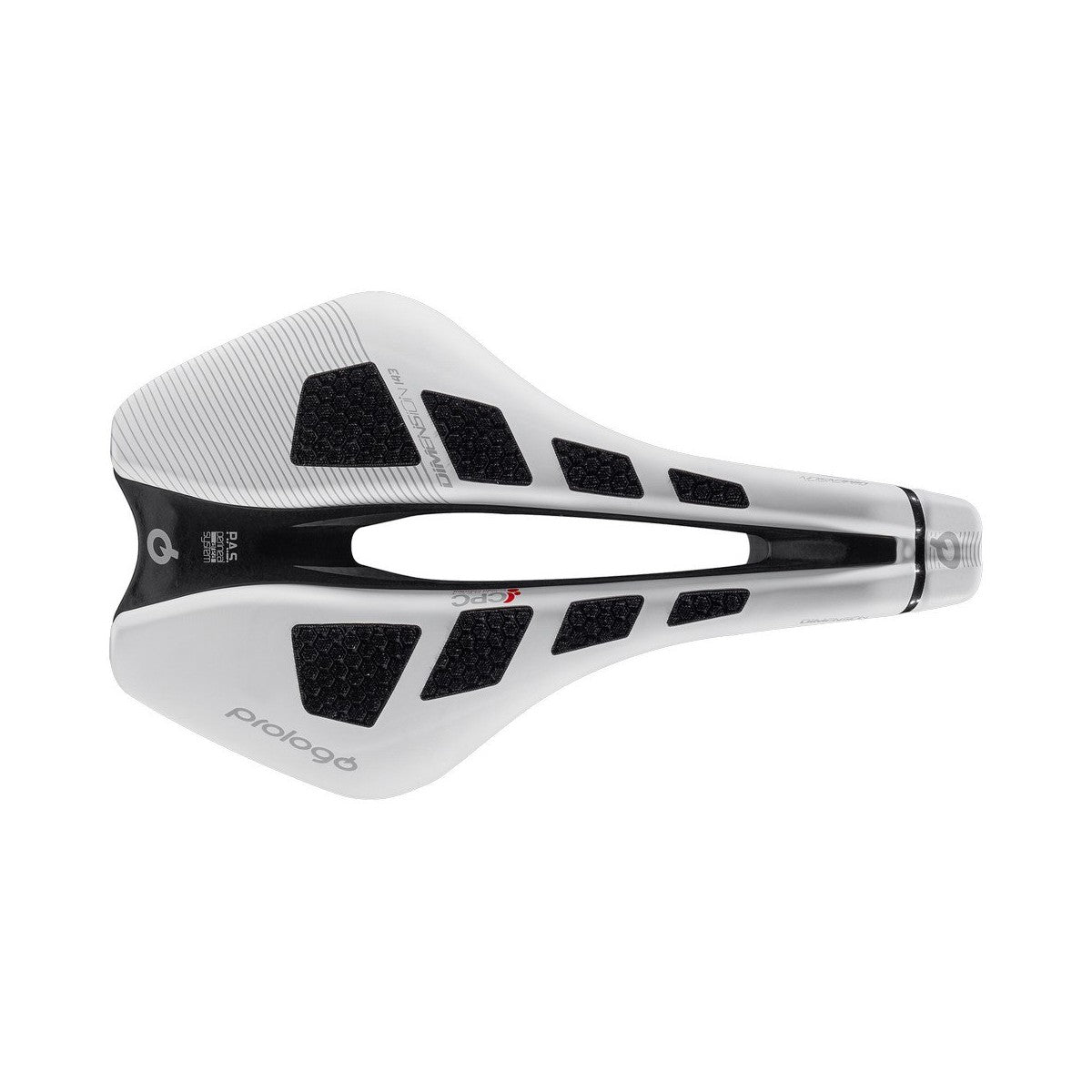 Selle PROLOGO DIMENSION CPC Rails Tirox largeur 143mm Blanc