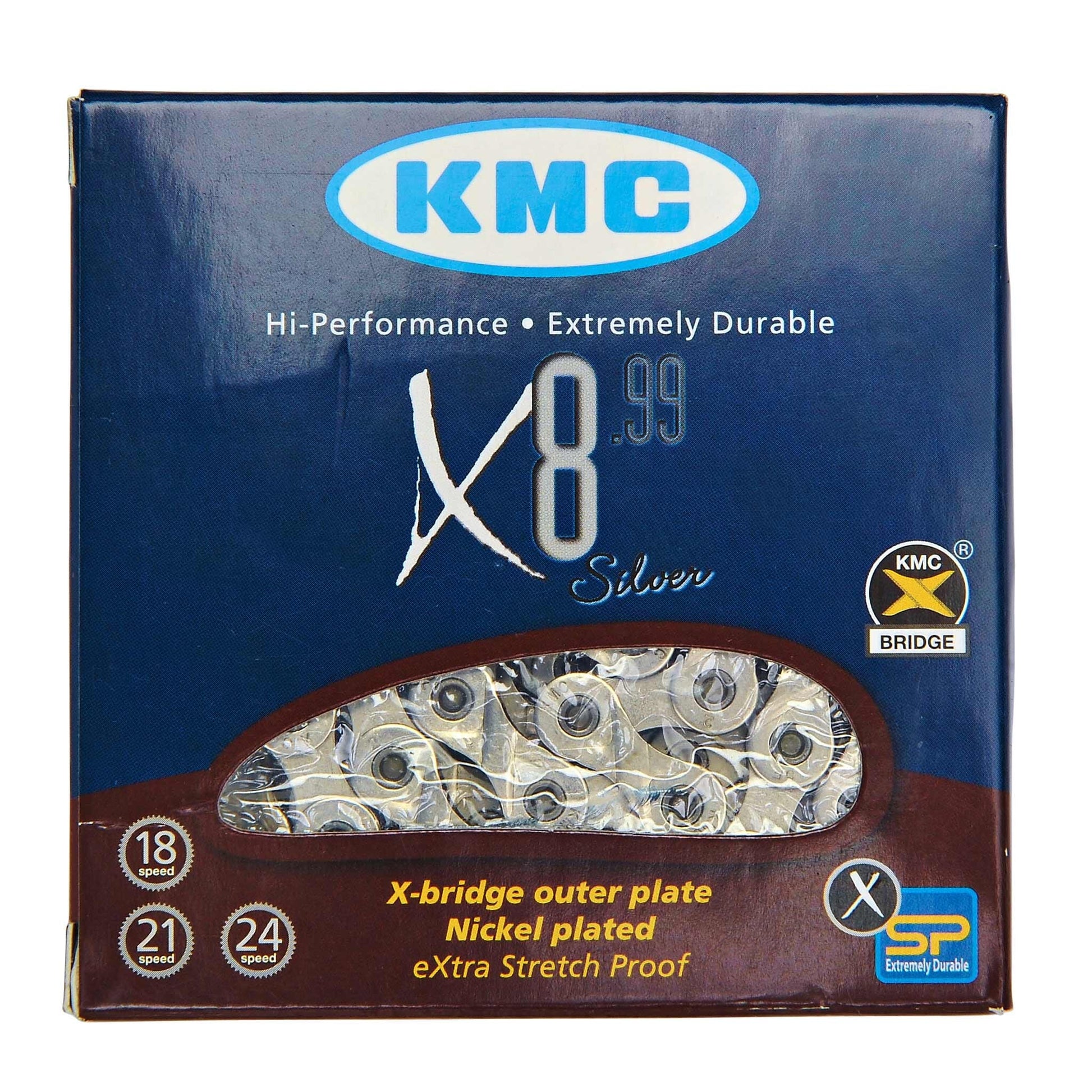 Chaîne 6/7/8V KMC X8 Argent