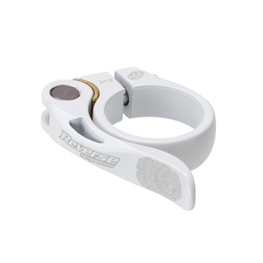 Collier de Selle REVERSE COMPONENTS LONG LIFE Serrage Rapide Blanc