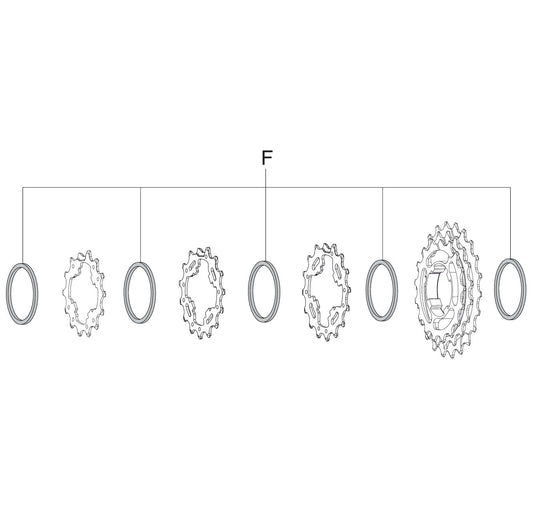 Entretoise de Cassette CAMPAGNOLO 12V 2mm (x5)