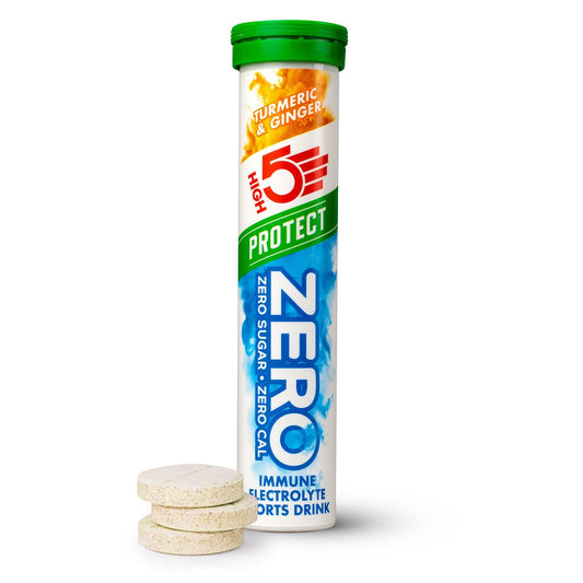 Boisson Anticrampe HIGH5 ZERO PROTECT Tube de 20 Pastilles Curcuma Gingembre