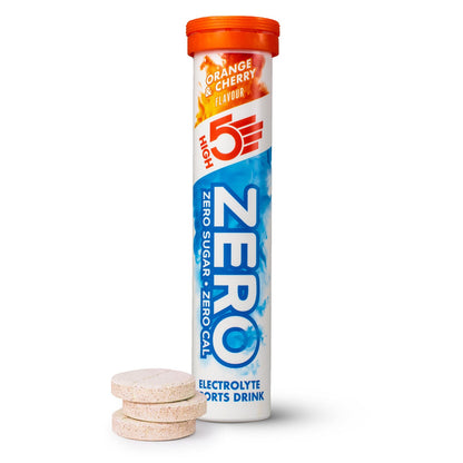 Pastilles d'Hydratation Electrolytes HIGH5 ZERO (x20) Orange et Cerise