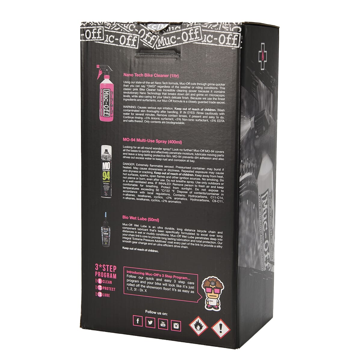 Kit d'Entretien MUC-OFF CLEAN-PROTECT-LUBE Wet