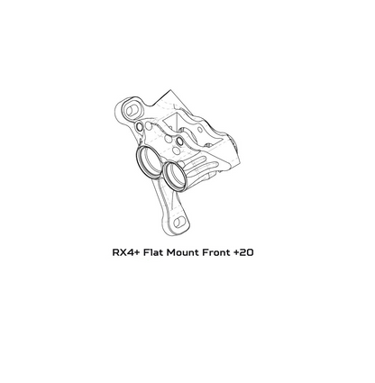 Etrier de Frein Avant HOPE RX4+ SL FMF (+20) 70mm 4 Pistons Minéral Noir