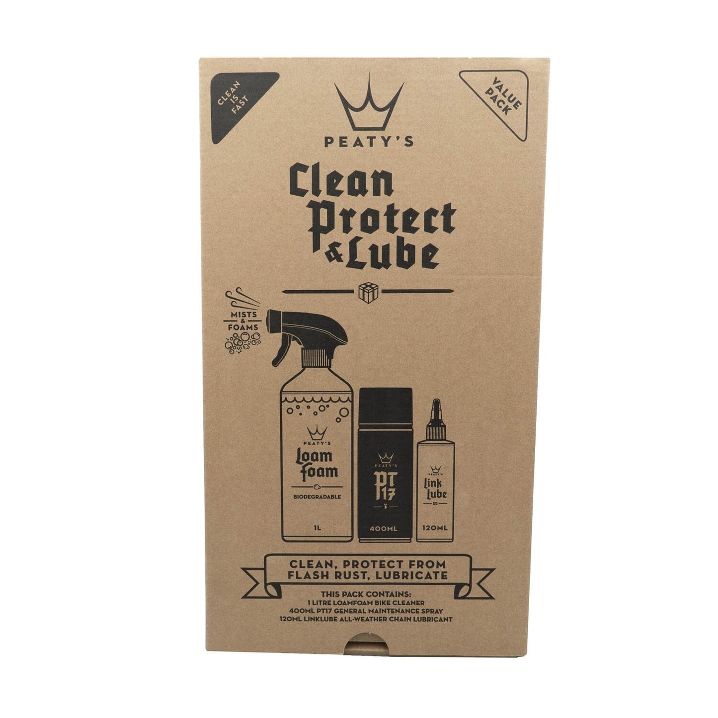Kit d'Entretien PEATY'S WASH PREVENT LUBRICATE STARTER PACK