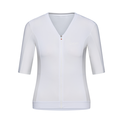 Maillot POC RACEDAY Femme Manches Courtes Blanc