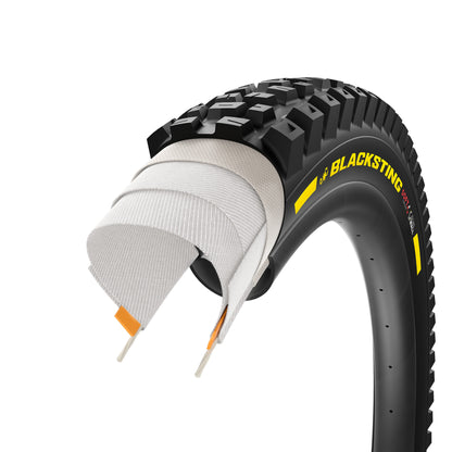 Pneu PIRELLI SCORPION BLACK STING 27.5x2.40 Soft DualWall Tubeless Ready Souple Noir/Jaune Team Edition