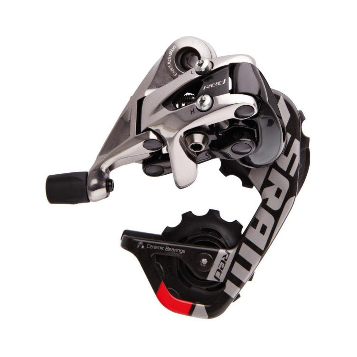 Dérailleur Arrière SRAM RED Aero Glide 10V Chape Courte – vue produit sur fond blanc
