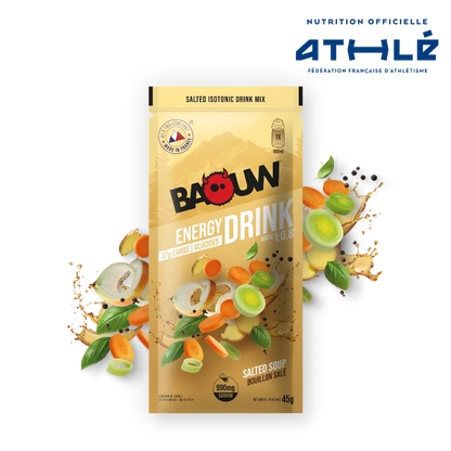Boisson énergétique BAOUW ISOTONIC Bouillon Salé 45g